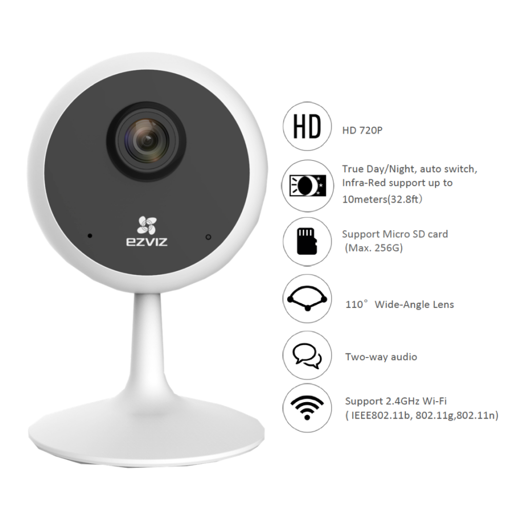 Camara Ezviz Wifi C1C 1Mp Ezviz Hd - Cs-C1C-D0-1D1Wfr