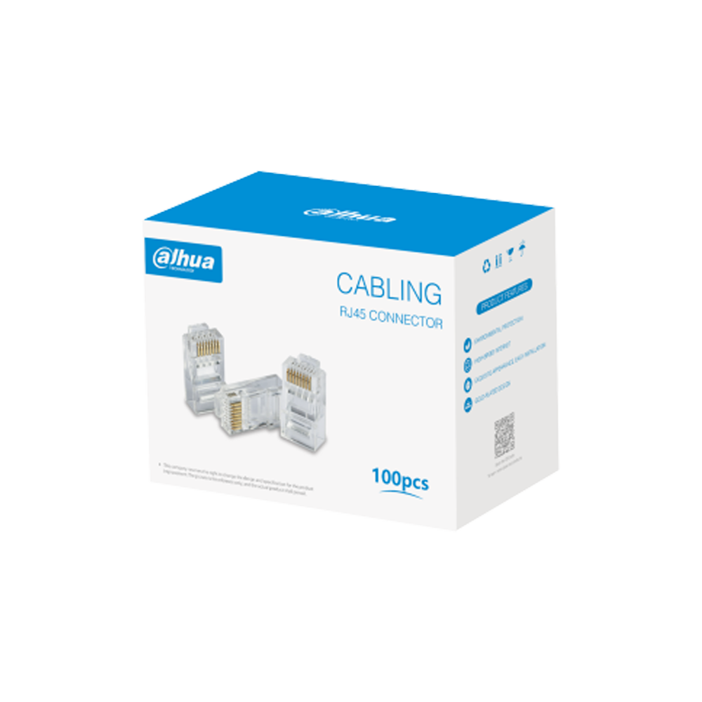 Caja 100 Conectores Macho Rj45 Dahua Cat5 Dh-Pfm976-531