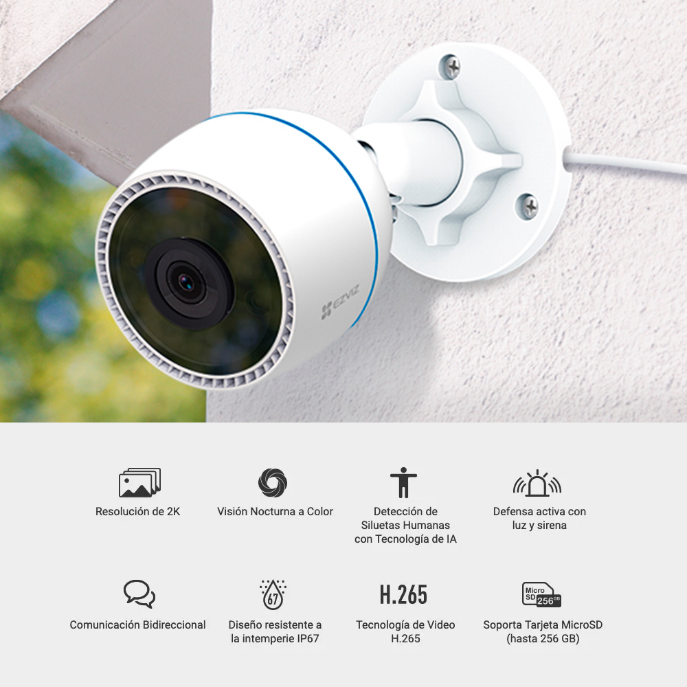 Camara Ezviz Bullet Wifi Outpro 3Mp C3Tn 2K