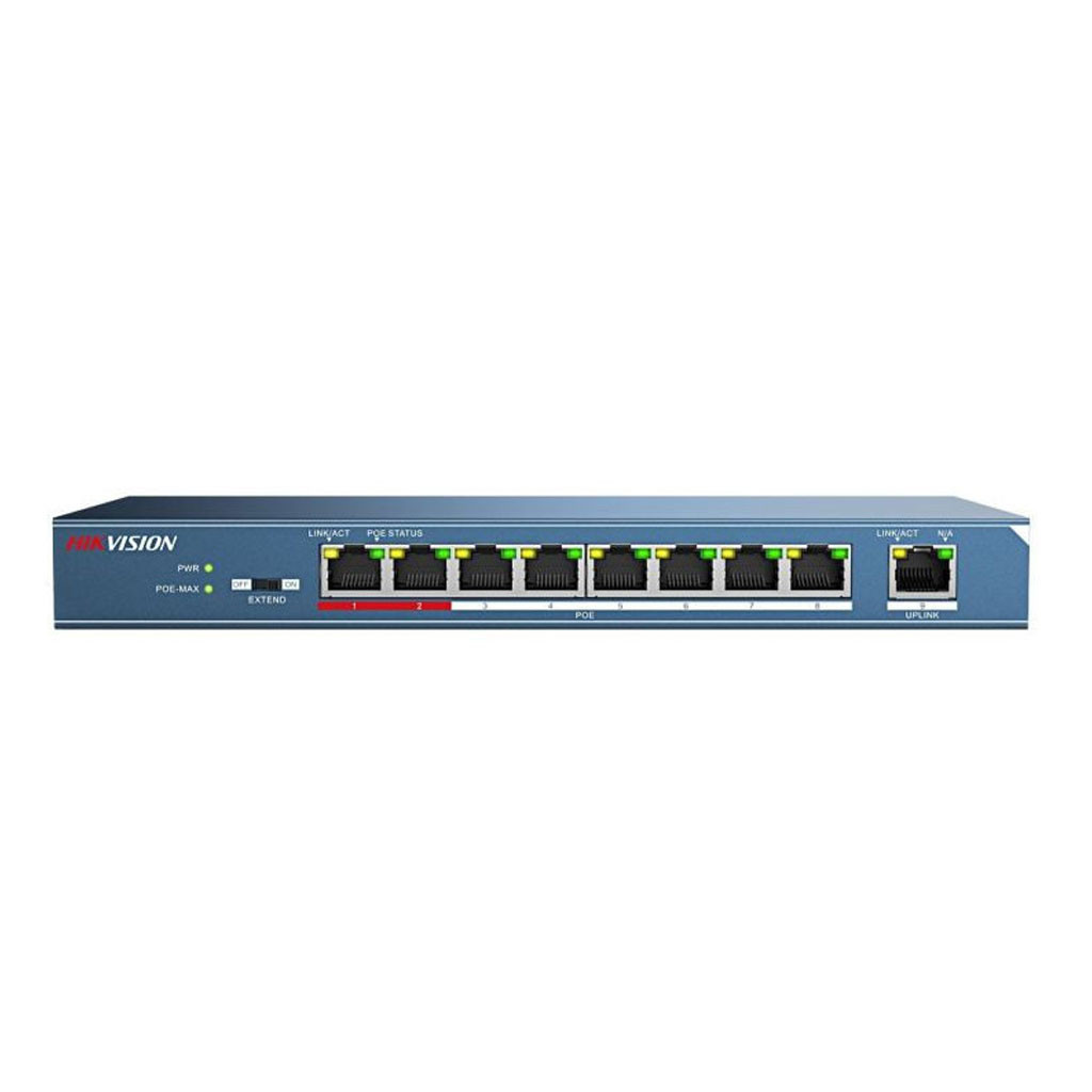 Switch 8 PoE + 1PE. DS-3E0109P-E/M Hikvision*