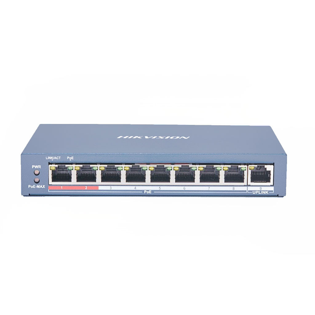 Switch 8 PoE + 1PE DS-3E0109P-E(C) Hikvision*