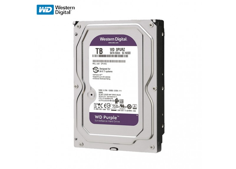 Disco Duro 6TB De Video 24/7 Purple WD20PURX-78B2MY0 Surveillance Western Digital*