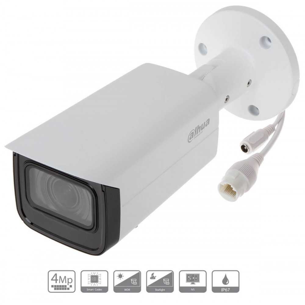 Cámara IP Dahua de Bala 4MP 2.7-13.5mm Motor IR60 PoE IP67 Soporta Micro SD DH-IPC-HFW2431TN-ZS-S2