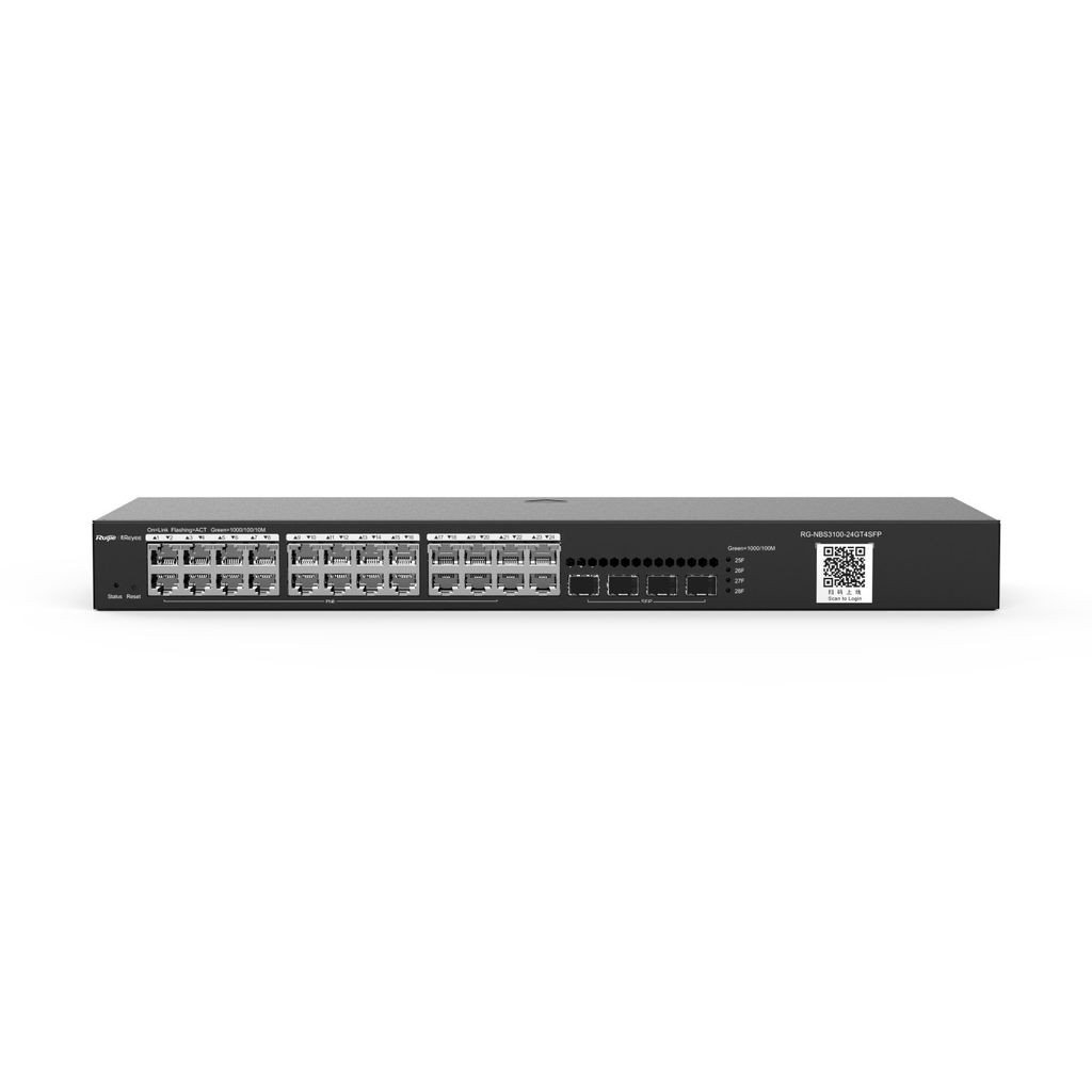 Switch REYEE administrable por cloud 24 puertos Gigabit 4 Puertos SFP RG-NBS3100-24GT4SFP