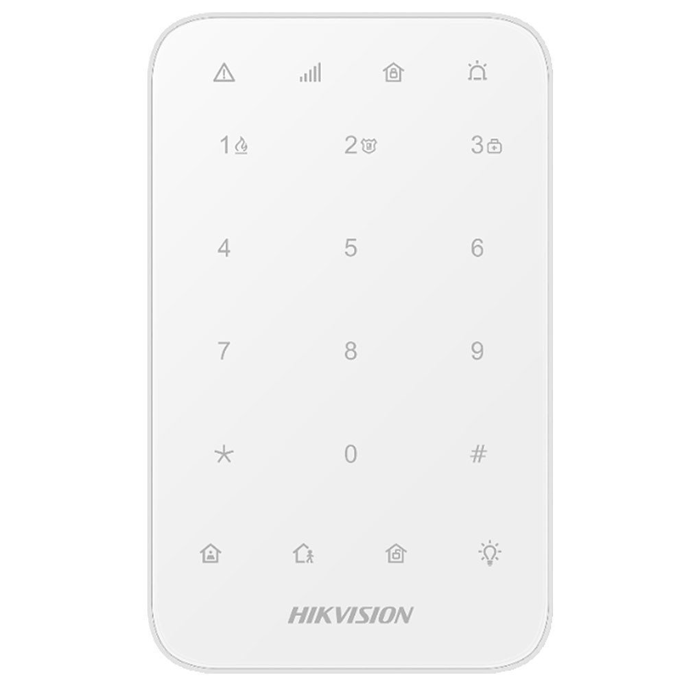 Hikvision DS-PK1-E-WB DS-PK1-E-WB Teclado LED Inalámbrico Alarma AXPRO