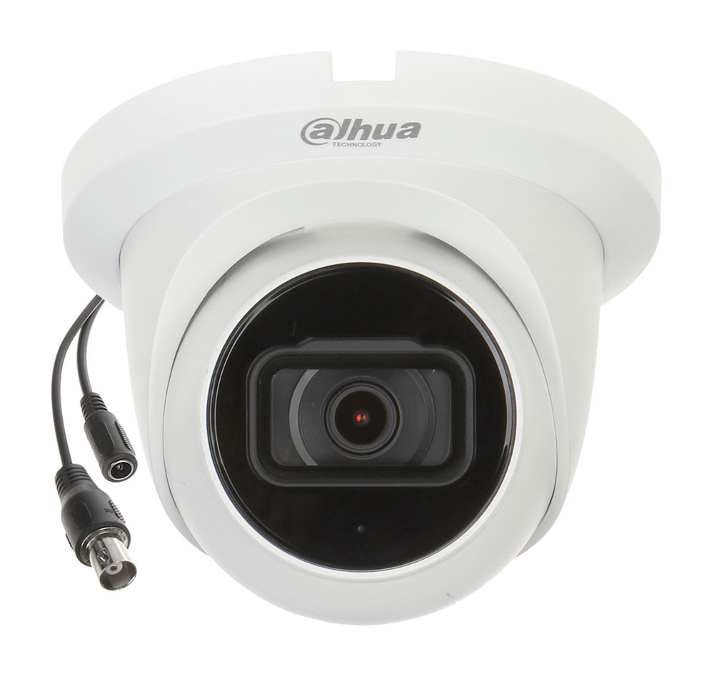 Cámara HDCVI Dahua Eyeball 2MP lente fijo 2.8mm IR 60mt IP67 mic inco DH-HAC-HDW1200TMQN-A-0280B-S5