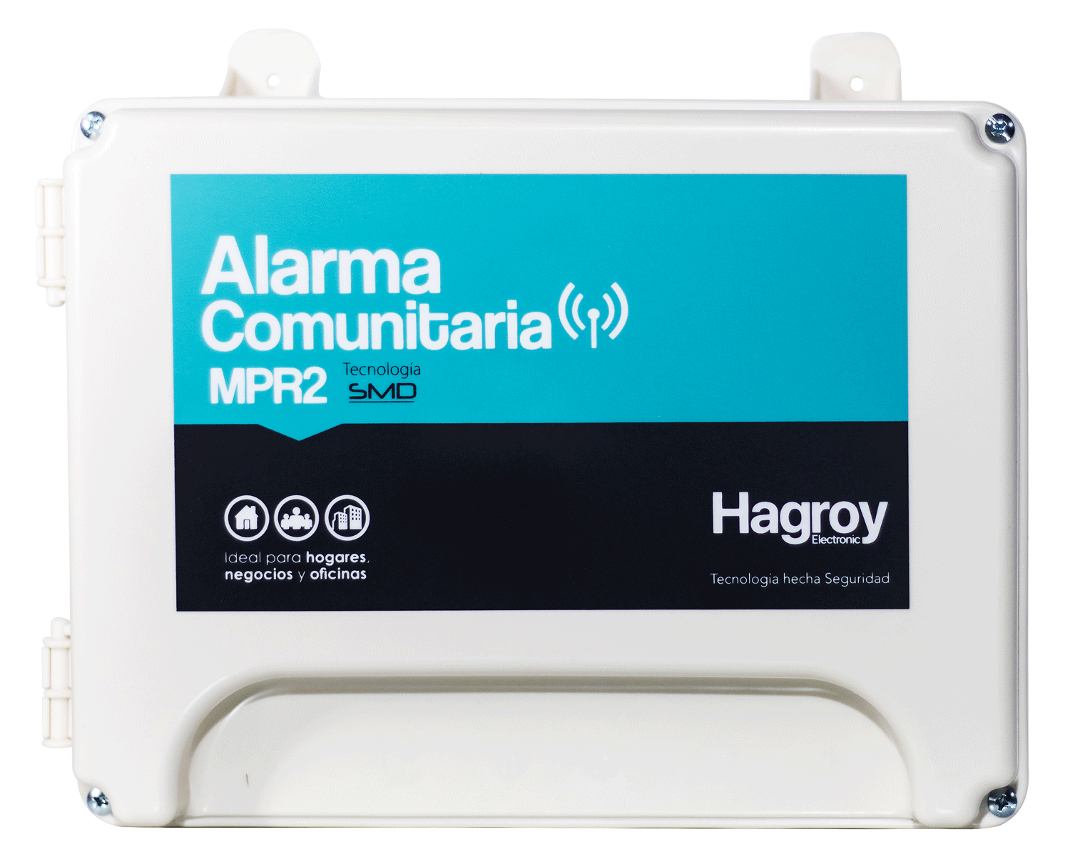 Alarma comunutaria MPR2 para 62 controles alcance de 500m 1 sirena HG-MPR2-220.