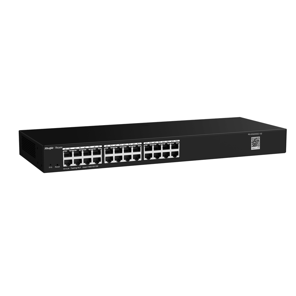 Switch Smart cloud REYEE 24 puertos 10/100/1000 Mbps. RG-ES224GC