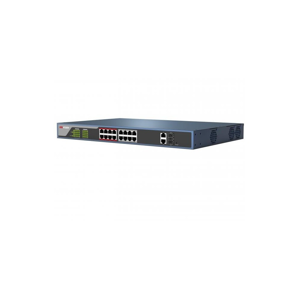 Switch 16FE PoE + 2GE + 2SFP Administrable DS-3E1318P-E Hikvision