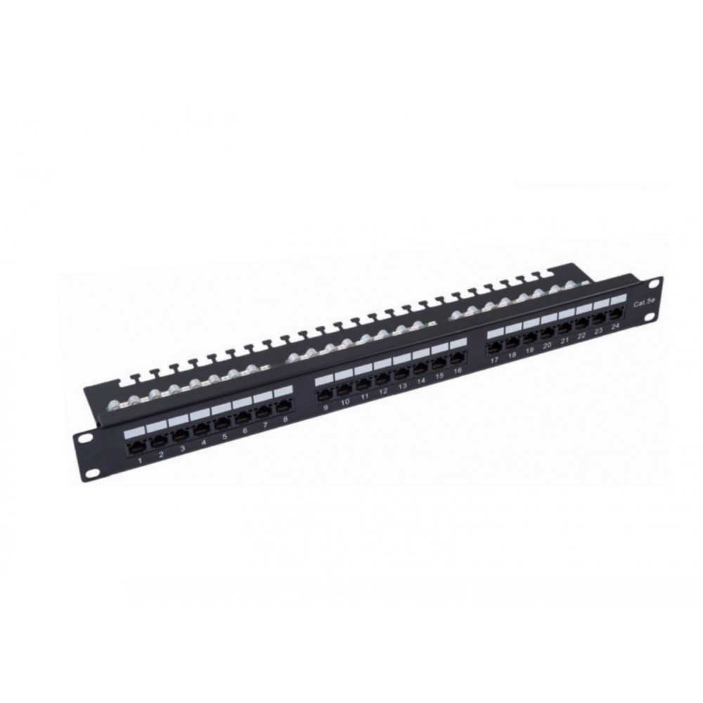 Patch Panel Cat5e 19" 1U 24p Krone&110 IDC Dual ATC