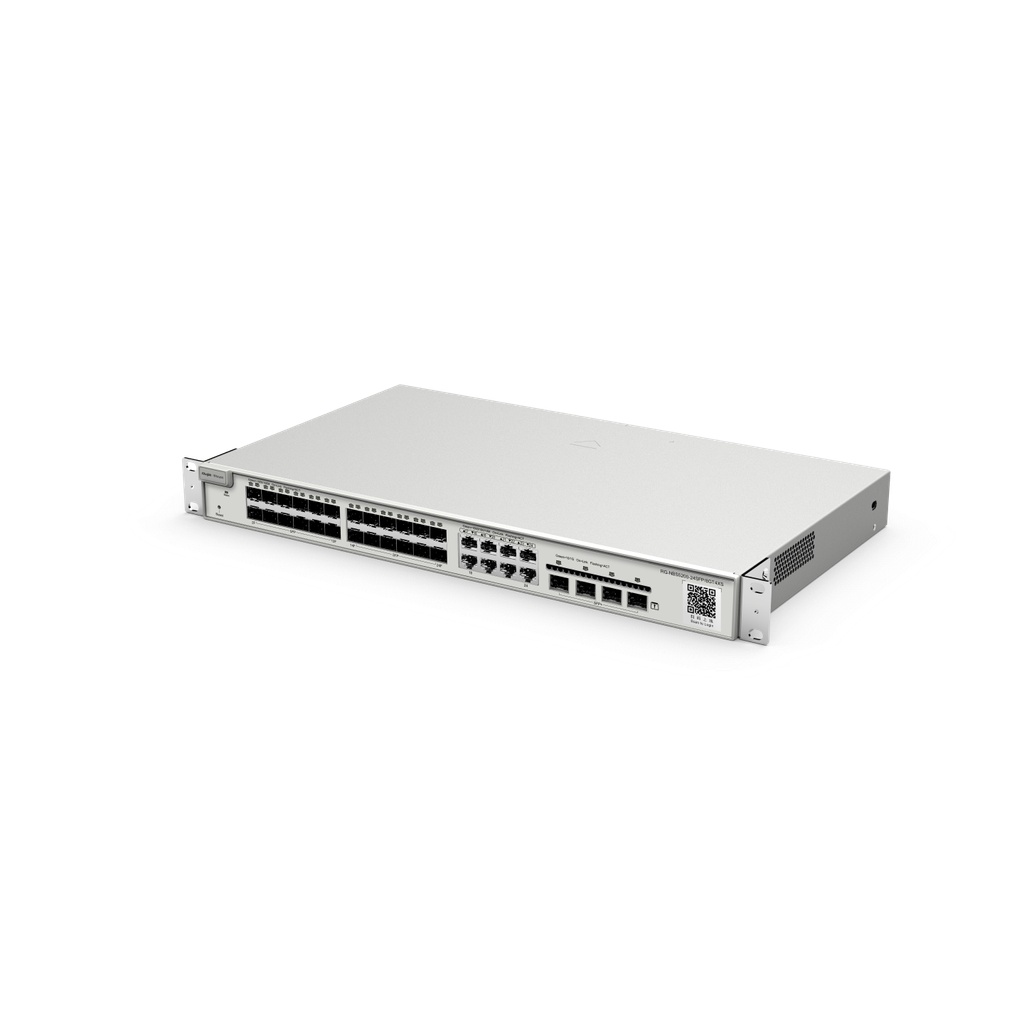 Switch de capa 3 con 24 puertos SFP 1Gbps, 8 puertos GigaEthernet, 4 SPF+ h RG-NBS5200-24SFP/8GT4XS.