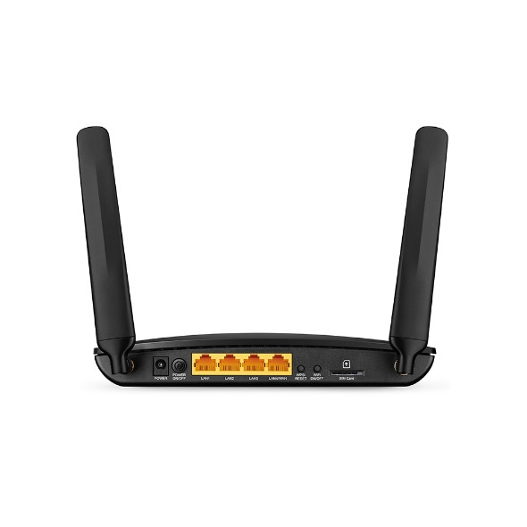 Router 4G LTE WiFi Tp-Link AC750 Doble banda 1 puerto WAN/LAN 10/100Mbps 3 puertos LAN 10/100Mbps 1 Slot Micro SIM Archer MR200