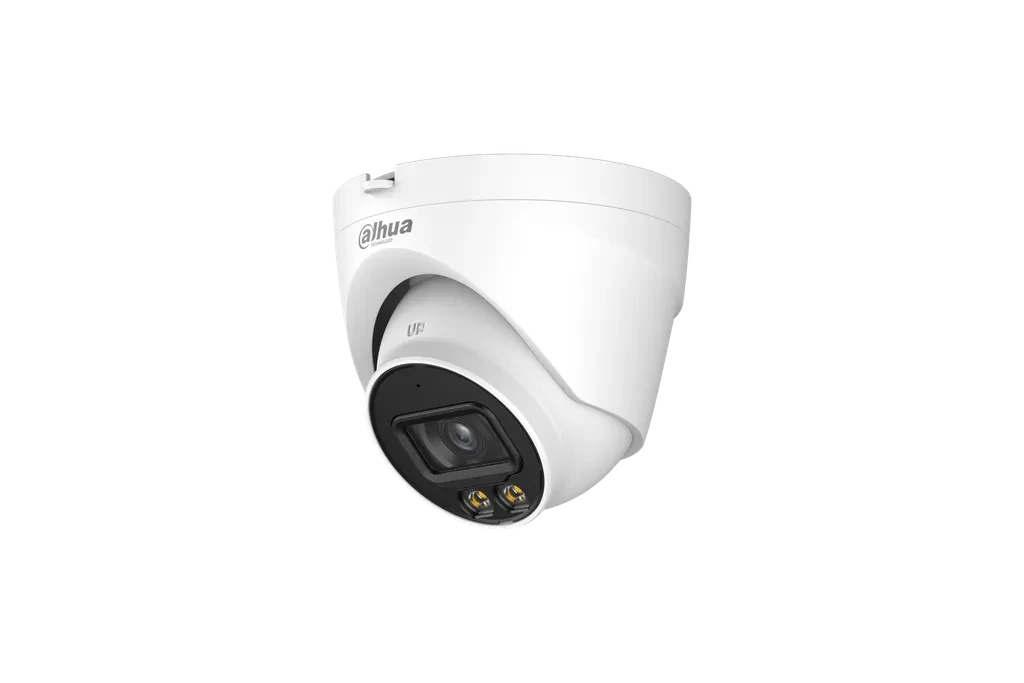 DH-IPC-HDW1239VP-A-IL-0280B-S7. Cámara Domo IP Dahua de 2 MP, lente fijo de 2,8 mm, iluminación dual IR y luz cálida de hasta 30 metros, detección de personas, micrófono incorporado, PoE, IP6