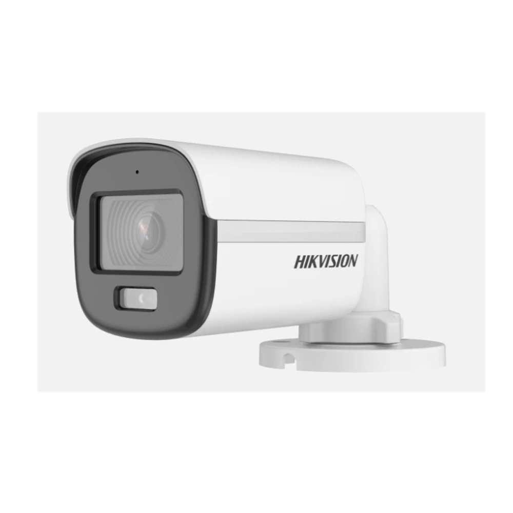 Camara Hikvision Bala TVI COLORVU 2MP. LUZ BLANCA 20M. META. DS-2CE10DF0T-F 2.8MM