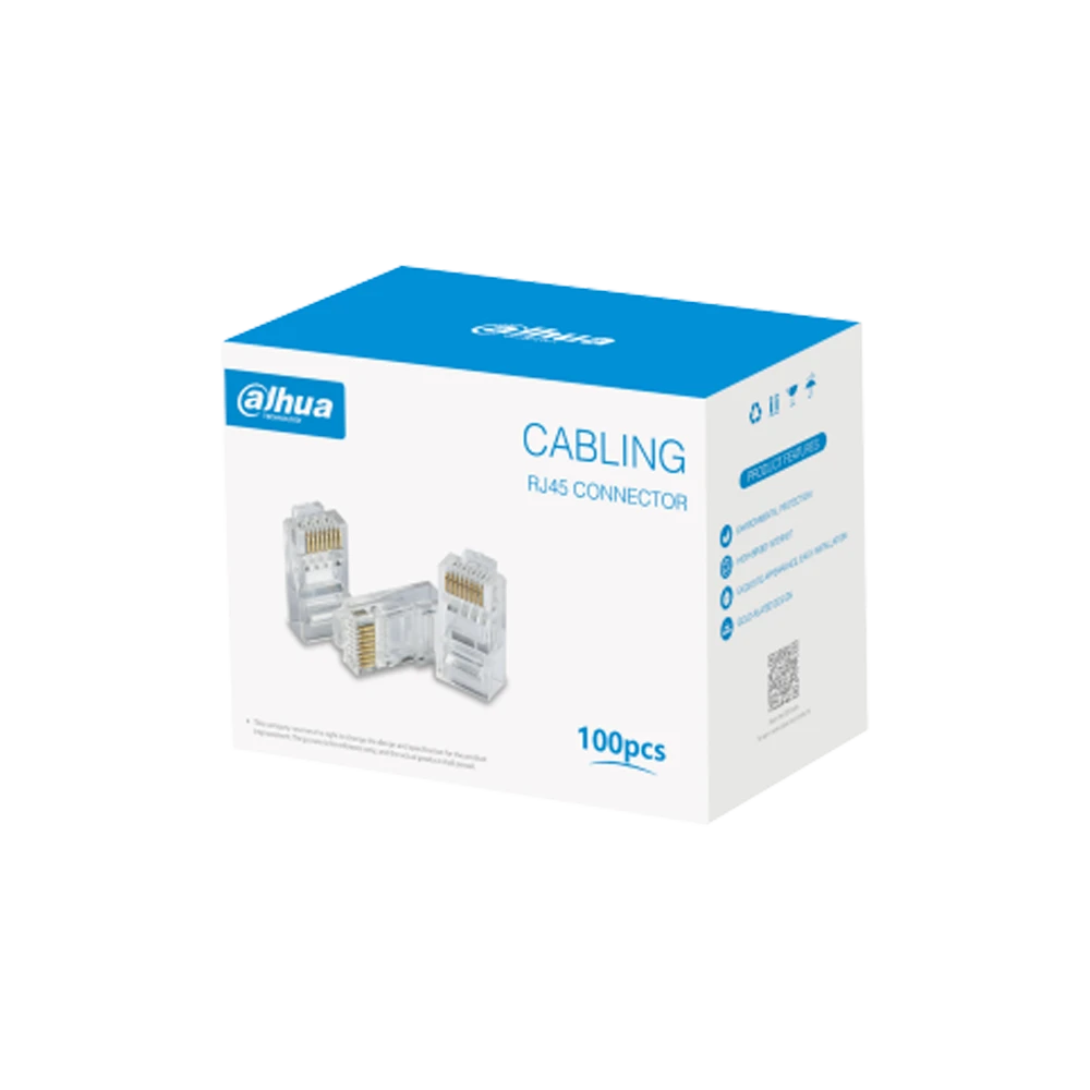 Caja 100 Conectores Macho Rj45 Dahua Cat5 Dh-Pfm976-531