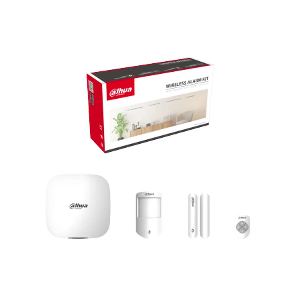 Kit Alarmas Inalámbrica Dahua Red/Wifi/3G/4G Inc Sensor Magnetico y Llavero DHI-ART-ARC3000H-03-FW2*