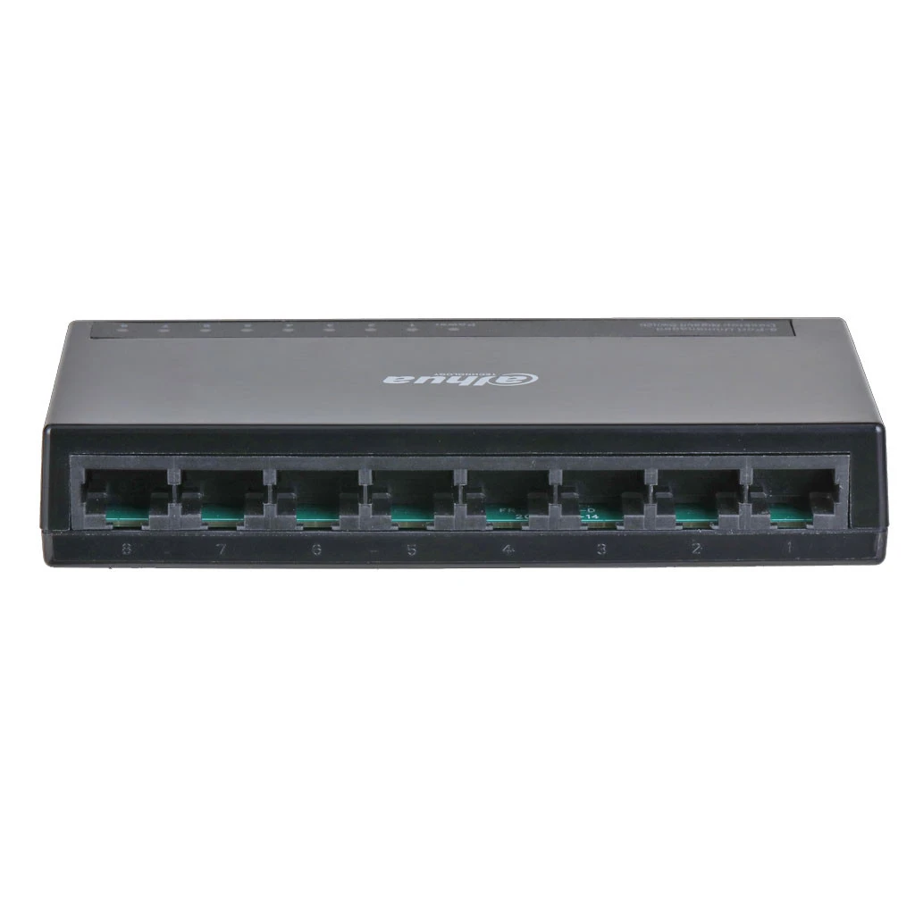 Conmutador Switch Dahua 8 Puertos 10/100/1000 (GB) NO POE DH-PFS3008-8GT-L