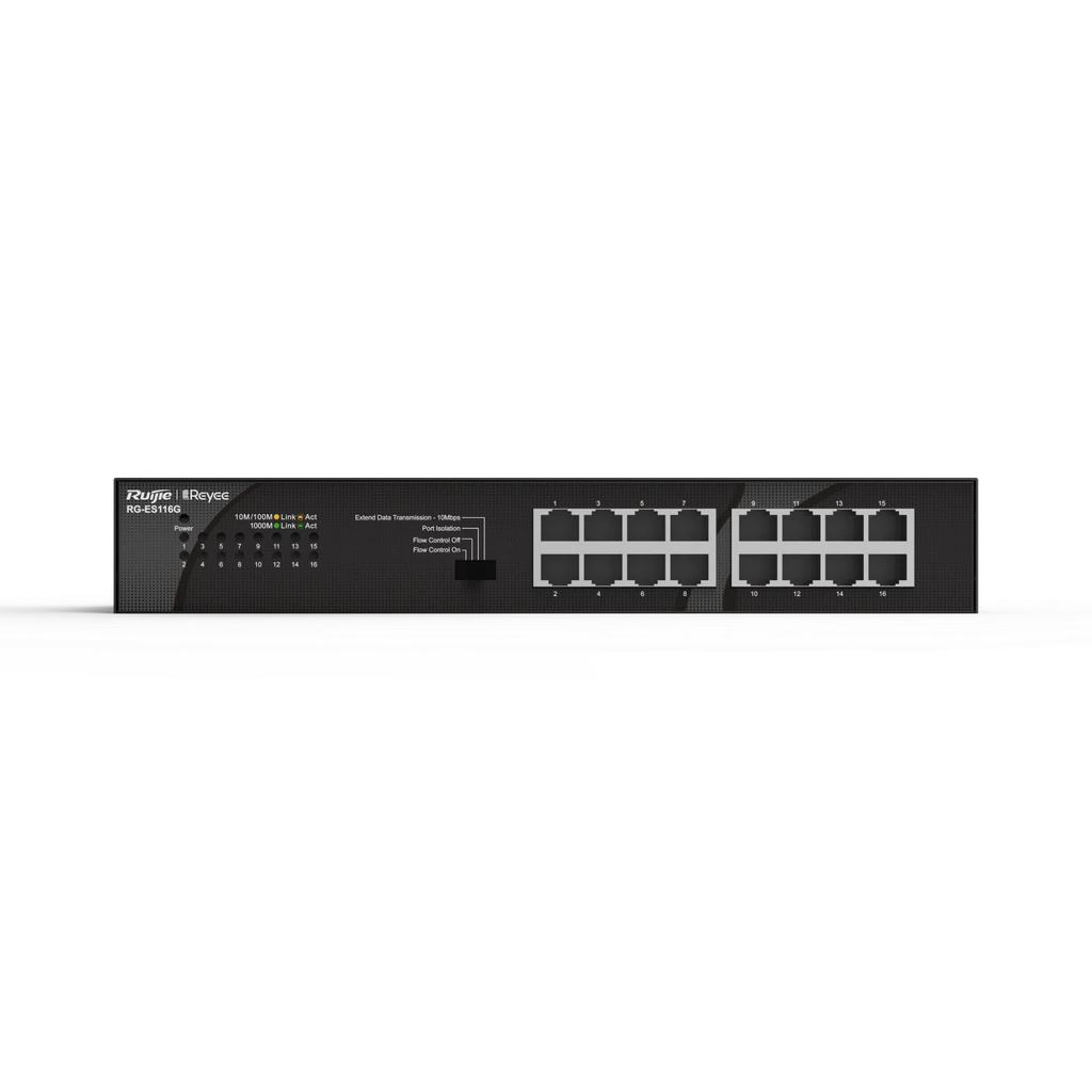 SWitch no admin REYEE 16 puerto 10/100/1000Mbps RG-ES116G