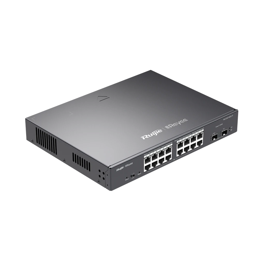 Switch Administrable Smart cloud REYEE 18 puertos PoE 10/100/1000 Mbps 2 SFP 240W  RG-ES218GC-P