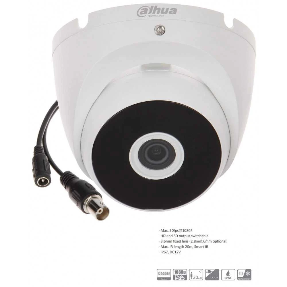 CAMARA DAHUA DOMO 2MP METAL CON AUDIO 2.8MM DH-HAC-T2A21N-A