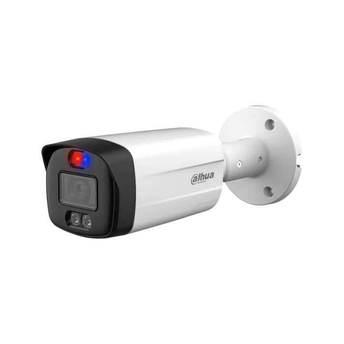 Camara HDVCI bullet 5MP Active Deterrence dual Iluminacion 40m lente DH-HAC-ME1509THN-A-PV-0280B-S2.