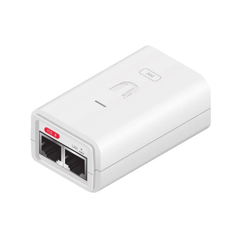 Inyector PoE 0,3A  24VDC 7W Gigabit requiere-cable-poder PoE-24-7W-G-WH