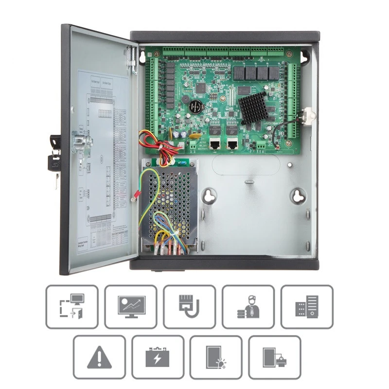 CONTROLADOR 4 PUERTAS MAESTRO PROX BIO ONVIF TCP-IP ASC2204C-H