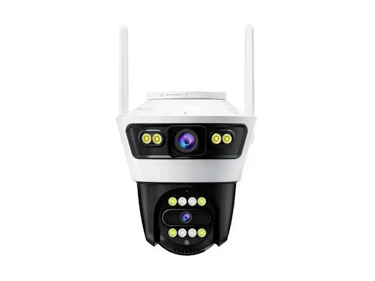 Cámara De Seguridad Exterior Ptz Doble Lente Ip Wifi, 3,6 mm, con sensores infrarrojos Jortan