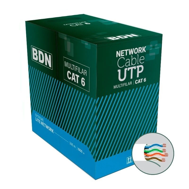 CABLE UTP CAT6 BDN 23AWG BLANCO MULTIFILAR 305M COBRE