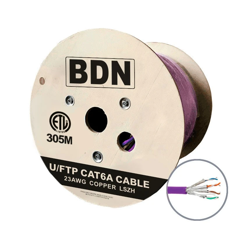 CABLE U-FTP CAT6A BDN 23AWG LSZH VIOLETA 305M ETL BDN-6AVETL