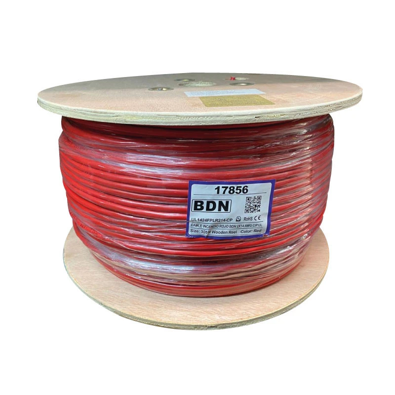 CABLE INCENDIO UL ROJO BDN 2X14 AWG C-P LSZH UL1424FPLR214-CP