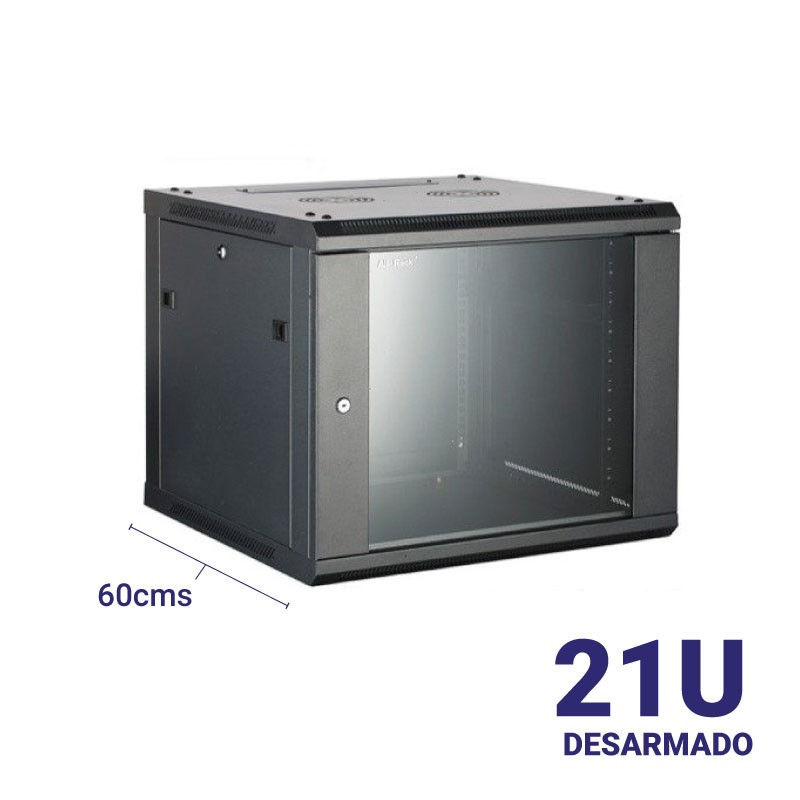 GABINETE RACK 21U BDN 60CM PARED BDN-RID21U60F