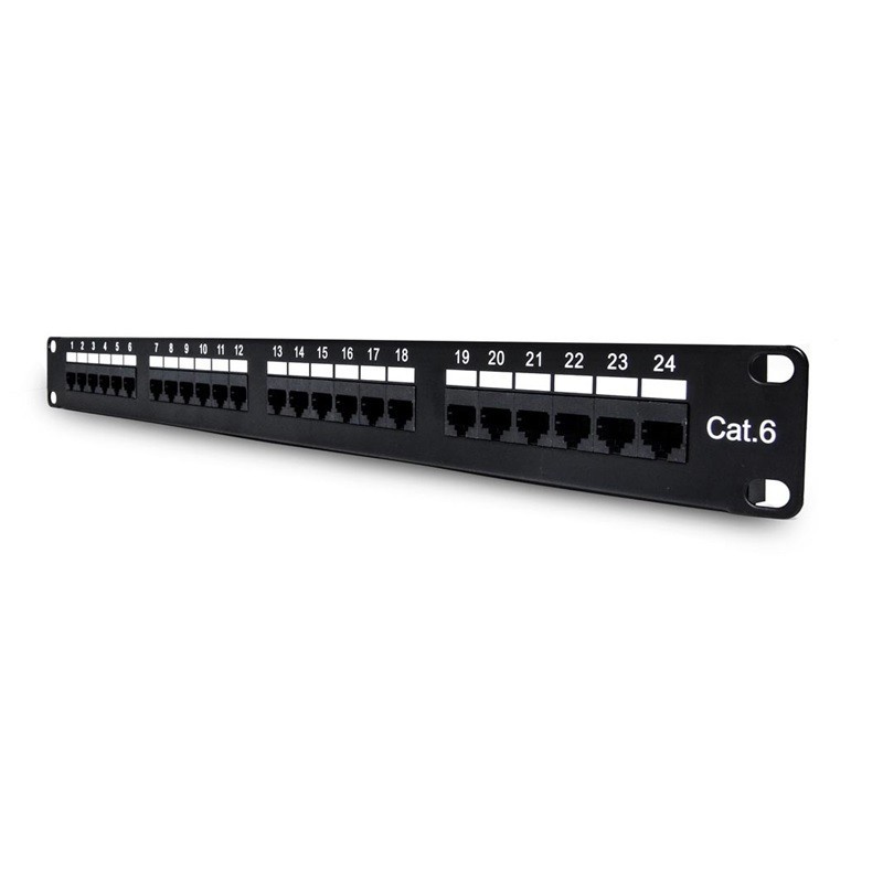 PATCH PANEL CAT6 BDN 24P 1U CARGADO BDN-PP624