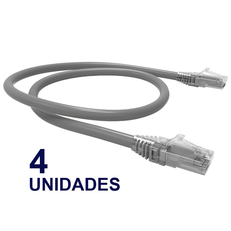 PATCH CORD U/UTP CAT6 BDN 30CM GRIS COBRE LSZH (4U) BDN-K4PCG603CU