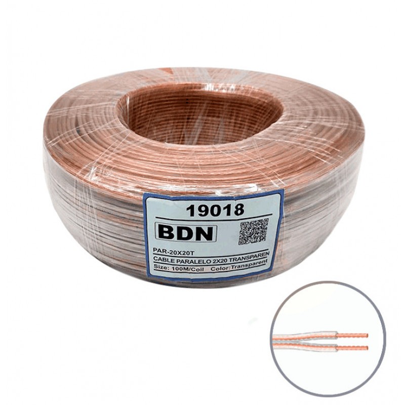 CABLE PARALELO TRANSPARENTE BDN 2X20 PAR- 2X20 T