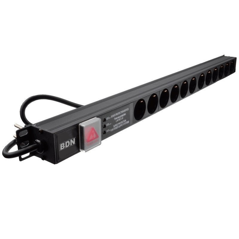 PDU 12 ENCHUFES BDN INTERRUPTOR PILOTO RACKEABLE BDN-PDU12CH-RK