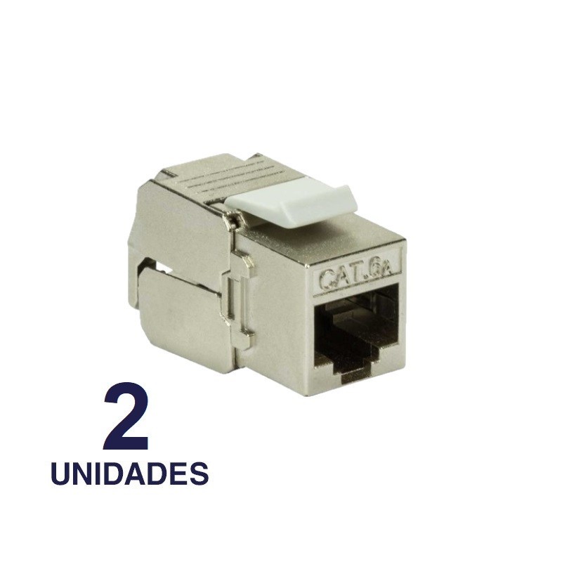 KIT 2 CONECTORES HEMBRA RJ45 CAT6A BDN BLINDADO BDN-MRH6M-2UN