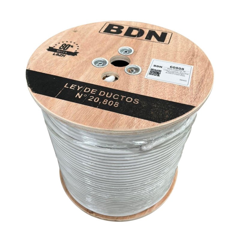 CABLE COAXIAL BDN RG6 TRISHIELD CU 80% BLANCO LSZH 250M BDN-C680TSL-W