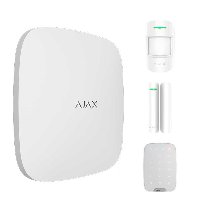 KIT 2 DE AJAX HUB IP/4G MOTION PROTEC/MAGNETICO/KEYPAD