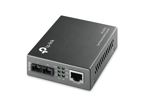 CONVERTIDOR MEDIO TRANSCEIVER MC100CM. TP-LINK 100MBPS MM 2-SC 1310NM 2KM