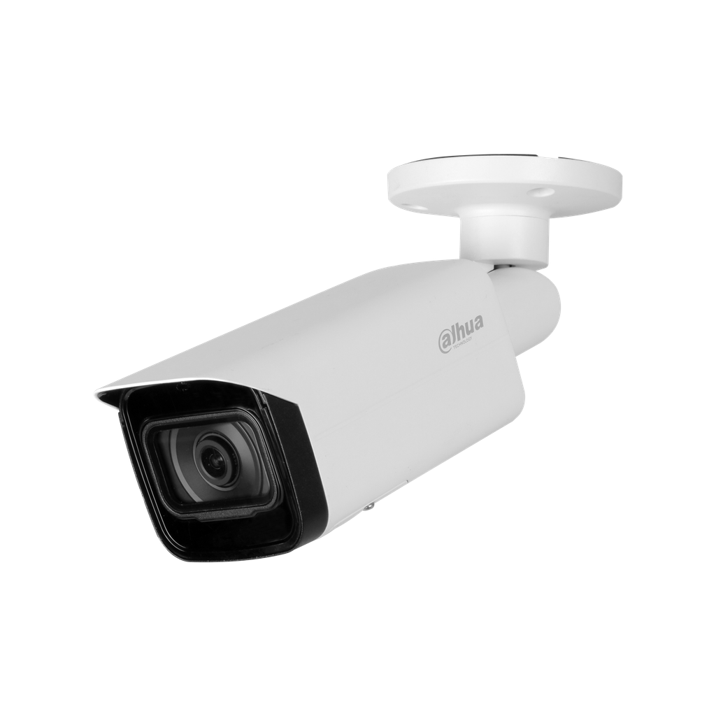 Cámara IP Bullet de Red con Inteligencia Artificial WizMind 5MP Lente Fijo 2.8 MM IR 80M DH-IPC-HFW5541TP-ASE-0280B-S3 Dahua