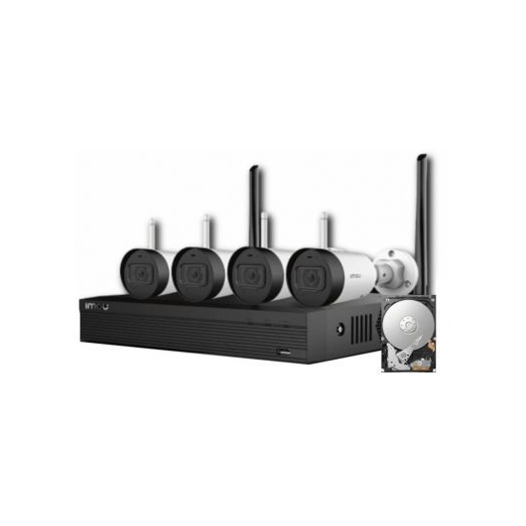 Kit Wi-fi Imou NVR 4CH Disco 1Tb 4 Camaras Bullet Wi-fi Imou-KIT/NVR1104HS-W-S2-FCC-1T/4-G26EN-0280B