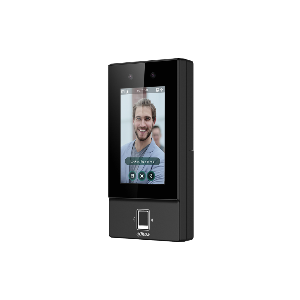 DHI-ASI6214S. Control de acceso Dahua Standalone con reconocimiento facial camara 2MP soporta huella