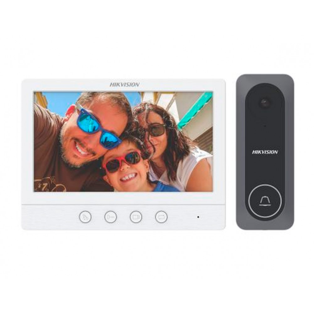 KIT VIDEO PORTERO ANALOGO HIKVISION HD 4 HILOS DS-KIS212"B"
