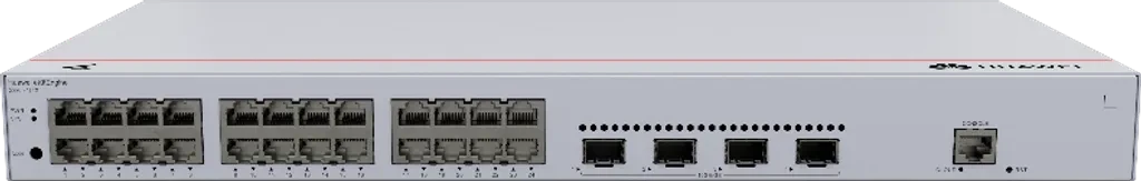 S220-24T4X. Switch Huawei eKit 24 puertos 10/100/1000Base-T 4 Puertos 10 GE SFP+ capacidad de conmutación de 128 Gbit/s capacidad de reenvió de paquetes de 95 Mpps