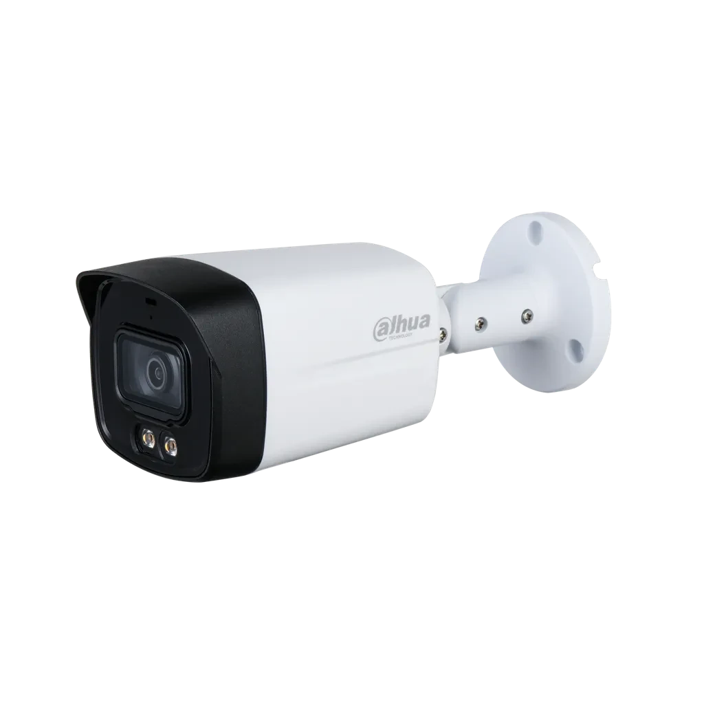 DH-HAC-HFW1239TLMN-LED-0280B-S3. Cámara HDCVI Dahua tipo bullet 2MP lente 2.8mm Iluminación Dual Full Color con Iluminación LED de hasta 40m protección IP67