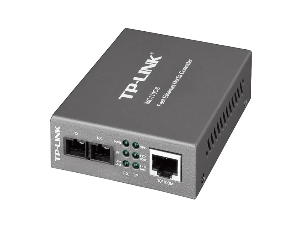 MC110CS. TP-LINK SM MONOMODO TRANSCEIVER 100MBPS 2-SC 20KM Plug-5,5x2,1mm
