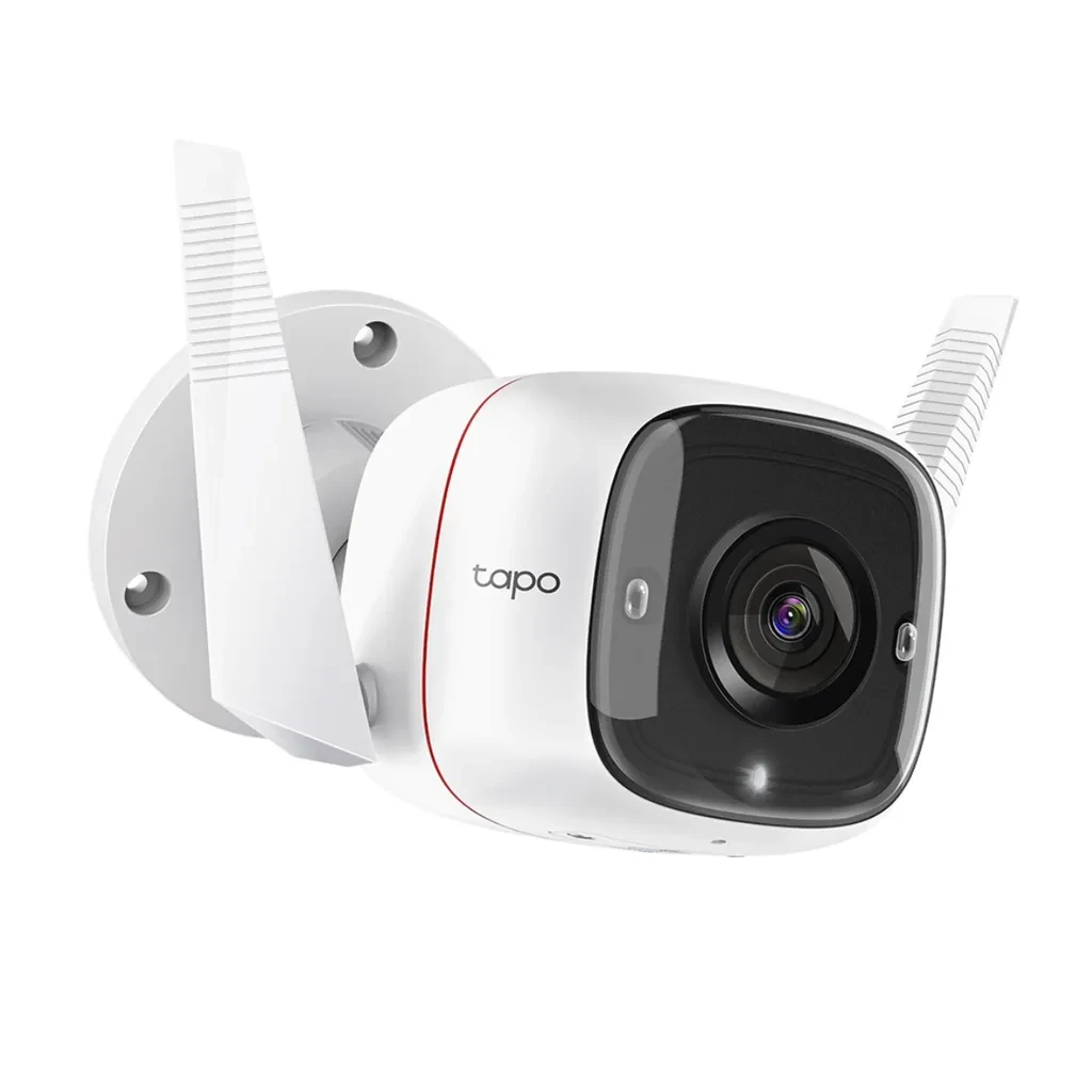 Tapo C310. Cámara IP Tapo Wifi de exterior 3MP visión nocturna de 30m audio bidireccional soporta almacenamiento de hasta 128GB asistencia por voz con asistente de Google y Amazon Alexa