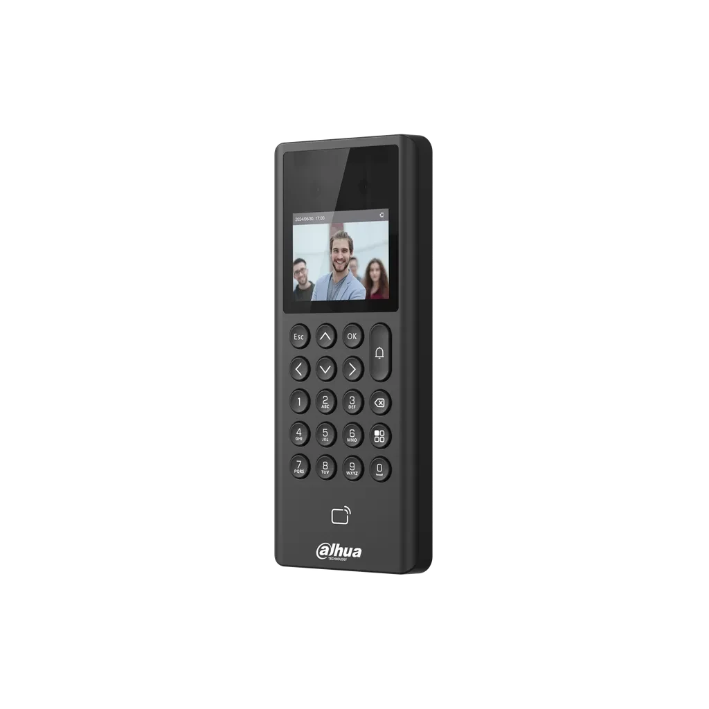 DHI-ASI3203E. Control de acceso Dahua con reconocimiento facial soporta cámaras 2MP 1000 usuarios/rostros/claves, 3000 tarjetas, 50 administradores 100000 registros Tarjetas IC