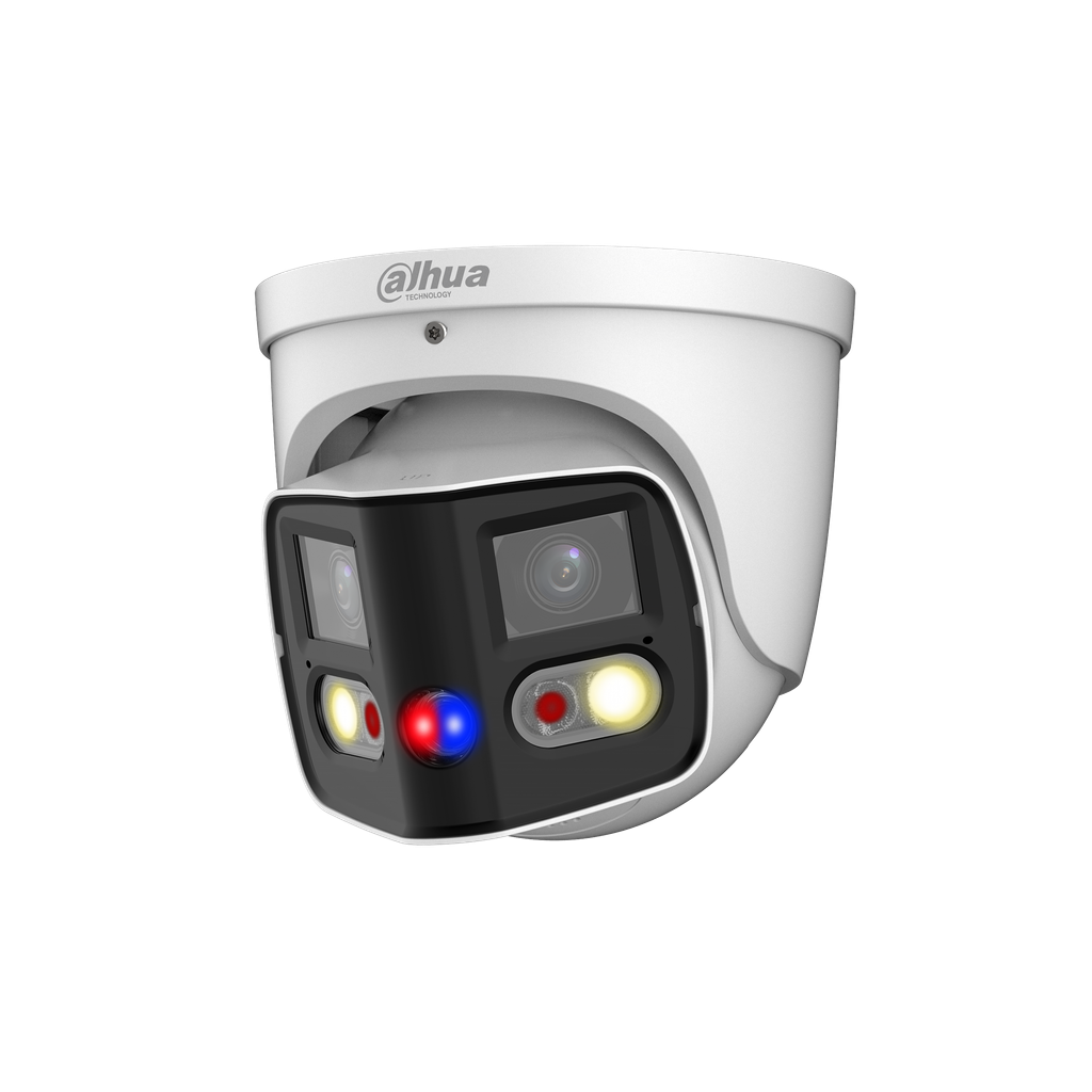 DH-IPC-PDW3849P-A180-E2-AS-PV-0280B. Camara Ip 180 grados Dahua 2x4MP Tioc Lente 2.8mm 12v POE IP67